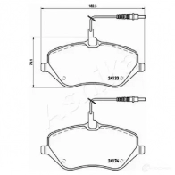 Тормозные колодки дисковые, комплект ASHIKA F1YJ YBH 1437305387 50-00-0619 - Изображение 3