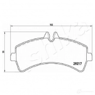 Тормозные колодки дисковые, комплект ASHIKA X9TZ P3K 1437294301 51-00-0523 - Изображение 3