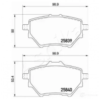 Тормозные колодки дисковые, комплект ASHIKA 1437295189 DV 5S63 51-00-0614 - Изображение 3