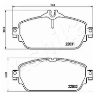 Тормозные колодки дисковые, комплект ASHIKA M4I BA4 1437305467 50-00-0529 - Изображение 3