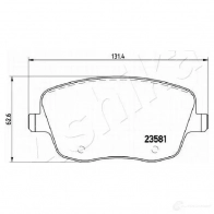 Тормозные колодки дисковые, комплект ASHIKA VX4 E3 1437305918 50-00-0935 - Изображение 3