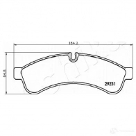 Тормозные колодки дисковые, комплект ASHIKA 1437305362 Q6W W1P5 51-00-0219 - Изображение 3