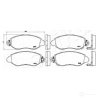 Тормозные колодки дисковые, комплект ASHIKA J 7O3D 1437305529 50-00-0323 - Изображение 3