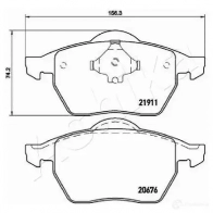 Тормозные колодки дисковые, комплект ASHIKA 1437294539 50-00-0941 K JDJ8 - Изображение 3