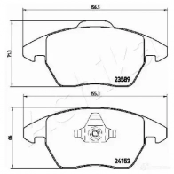 Тормозные колодки дисковые, комплект ASHIKA 1437305490 50-00-0610 V91 Z8 - Изображение 3
