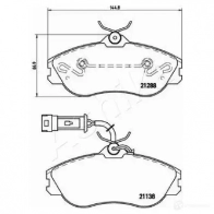 Тормозные колодки дисковые, комплект ASHIKA 1437306032 OG H662Y 50-00-0902 - Изображение 3