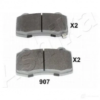 Тормозные колодки дисковые, комплект ASHIKA 51-09-907 2116055 W VV37S9 8033001839951