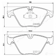 Тормозные колодки дисковые, комплект ASHIKA A1G3 DS 1437305445 50-00-0126 - Изображение 3