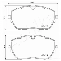 Тормозные колодки дисковые, комплект ASHIKA 50-00-0647 V4K P2QB 1437305464 - Изображение 3