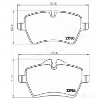Тормозные колодки дисковые, комплект ASHIKA 1437305648 50-00-0136 X YMK7ZV - Изображение 3