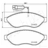 Тормозные колодки дисковые, комплект ASHIKA 1437306586 SFOT J 50-00-0655 - Изображение 3