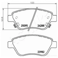 Тормозные колодки дисковые, комплект ASHIKA 1437296163 RNF63O J 50-00-0400 - Изображение 3