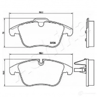 Тормозные колодки дисковые, комплект ASHIKA N LPFZ 50-00-0340 1437306129 - Изображение 3