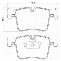 Тормозные колодки дисковые, комплект ASHIKA 8 G4KY8L 1437306553 50-00-0106 - Изображение 3