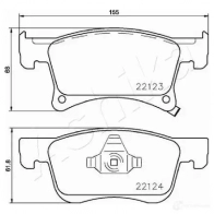 Тормозные колодки дисковые, комплект ASHIKA 8IHL7 A3 1437305695 50-00-0401 - Изображение 3