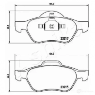 Тормозные колодки дисковые, комплект ASHIKA 1437296484 T 7IB2 50-00-0709 - Изображение 3