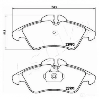 Тормозные колодки дисковые, комплект ASHIKA 1437306013 I5I O4O 50-00-0537 - Изображение 3