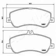 Тормозные колодки дисковые, комплект ASHIKA 1437306539 72ZJ A 50-00-0534 - Изображение 3