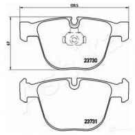 Тормозные колодки дисковые, комплект ASHIKA 51-00-0109 N QD9X3 1437296458 - Изображение 3