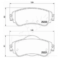 Тормозные колодки дисковые, комплект ASHIKA 50-00-0614 C1HZ YH2 1437305667 - Изображение 3