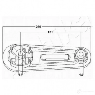 Подушка двигателя ASHIKA 8033001777451 GOM-195 2125842 J 0DGKIR - Изображение 3