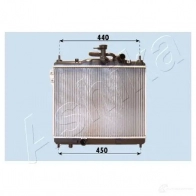 Радиатор охлаждения двигателя ASHIKA RDA283093 8033001760477 Hyundai Getz (TB) 1 Хэтчбек 1.5 CRDi 82 л.с. 2003 – 2005 6SV6 HD