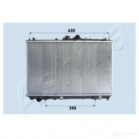 Радиатор охлаждения двигателя ASHIKA RDA163026 8033001759150 UGC5R X 2129990
