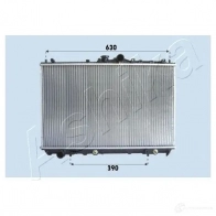 Радиатор охлаждения двигателя ASHIKA RDA163026 8033001759150 UGC5R X Mitsubishi Carisma 1 (DA) Хэтчбек 1.8 GDI (DA2A) 122 л.с. 2000 – 2006