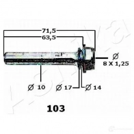 Ремкомплект суппорта ASHIKA 2109604 S6JH WU 136-01-103 8033001878660 - Изображение 3