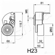 Натяжитель ремня ГРМ ASHIKA 2114404 C1X 57RX 8033001213140 45-0H-023 - Изображение 3