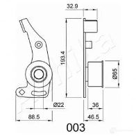 Натяжитель ремня ГРМ ASHIKA 8033001213577 45-00-003 2114084 KE XY47 - Изображение 3