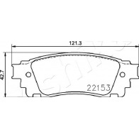 Тормозные колодки дисковые, комплект ASHIKA 51-04-417 DX 9IOFT 1440613505 - Изображение 2