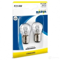 Лампа галогеновая P21/4W 4/21 Вт 12 В 3000-4000K NARVA WV HSH 178814000 1437614465 - Изображение 2
