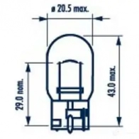 Лампа накаливания W21W W3X16D 21 Вт 12 В NARVA V WCR1L 1437614590 176323000 - Изображение 4