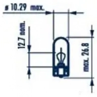 Лампа накаливания W1.2W W2.1X9.5D 2 Вт 24 В NARVA 3265532 17069 UBRO VE