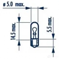 Лампа W2.3W STANDART 2.3 Вт 12 В NARVA 17073 DXLOQ W2 ,3W 3265534 - Изображение 5