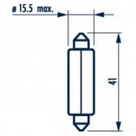 Лампа софитная C10W SV8.5 18 Вт 24 В NARVA 175223000 V621RN 9 1437614529