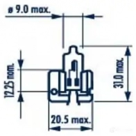 Лампа галогеновая H2 STANDART 70 Вт 24 В NARVA 48720 4013790313058 6MHM I 3266337
