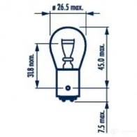 Лампа P21/4W BAZ15D 21/4 Вт 24 В NARVA N8 OEM 1437614462 178823000