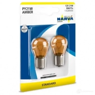Лампа PY21W BAU15S 21 Вт 12 В NARVA 1437614592 176384000 R KRY8I - Изображение 2