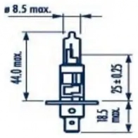 Лампа галогеновая H1 P14.5S 55 Вт 12 В NARVA Mercedes Sprinter (901, 902) 1 Автобус 2.3 214 (9071. 9072. 9071. 9072) 143 л.с. 1995 – 2006 98651 4013790749253 HW TS4M