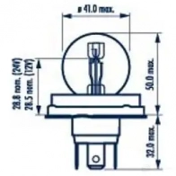 Лампа R2 STANDART 45/40 Вт 12 В NARVA 49211 4013790414052 3266393 TEPBE B8 - Изображение 7