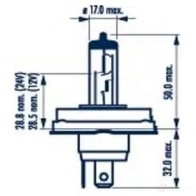 Лампа галогеновая HR2 STANDART 45/40 Вт 12 В NARVA 3266171 E PF43 4013790344052 48121 - Изображение 2