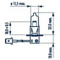 Лампа галогеновая H3 PK22S 55 Вт 12 В NARVA 483213000 85R U4 1437614493