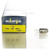Лампа галогеновая T3W 3 Вт 24 В 3000-4000K NARVA W2SS T 17061CP 1439691719
