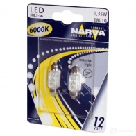 Лампа светодиодная C5W 0.3 Вт 12 В 6000K NARVA 18010 1439693680 V LBNMN