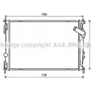Радиатор охлаждения двигателя PRASCO AUULTPA DN2419 Nissan Qashqai 7D VI13S