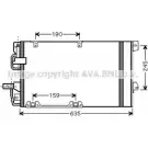 Радиатор кондиционера PRASCO OP017C 003 V0XOKTN Opel Astra (G) 2 Хэтчбек 1.6 LPG (F08. F48) 101 л.с. 1998 – 2005 OL5326D