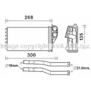 Радиатор печки, теплообменник PRASCO Citroen C1 1 (PM, AB1) 2005 – 2014 OW0P4 PE6397 27N3VL 2