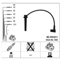 Высоковольтные провода зажигания, комплект NGK RC-F D1211 Ford Mondeo 3 (GE, B5Y) Хэтчбек 2.5 V6 24V 170 л.с. 2000 – 2007 48R61I 1644